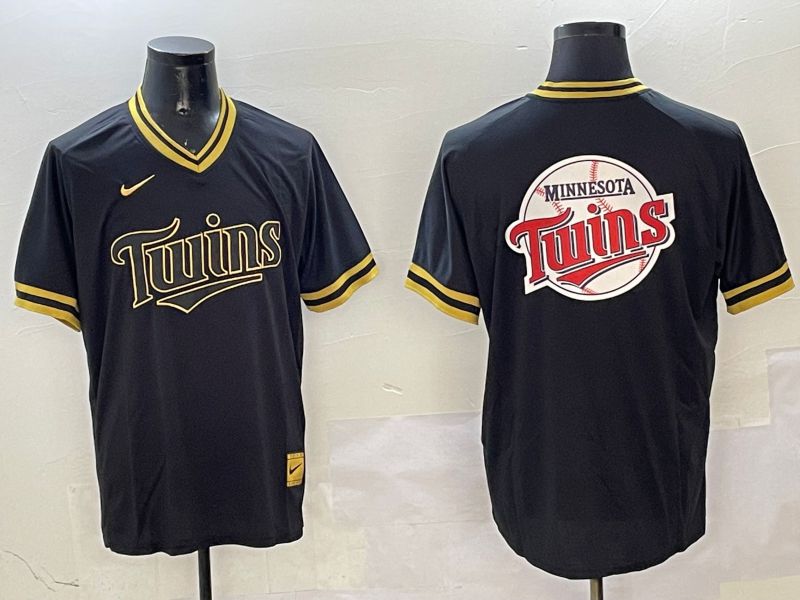 Men Minnesota Twins Blank Black Gold Game 2025 Nike MLB Jersey style 3->minnesota twins->MLB Jersey